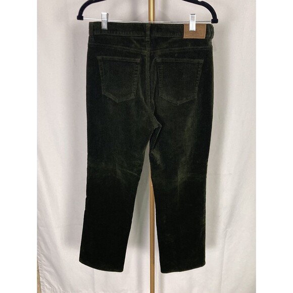 Ralph Lauren Jeans Co Sz 6 Women Corduroy Pants Dark Green Straight Leg Stretch - Picture 3 of 7